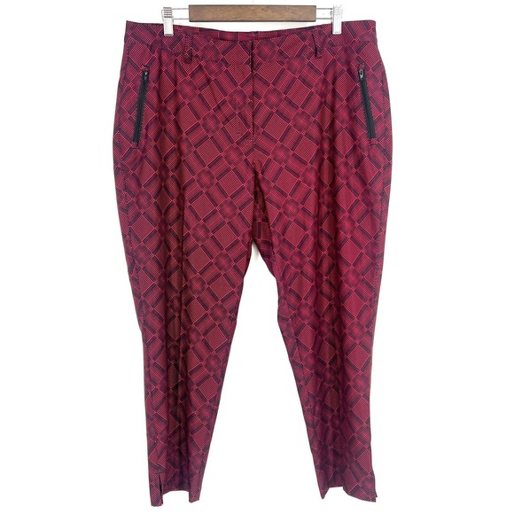 Slazenger Pants - Slazenger Womens Size 14 Golf Pants Red Stretch Outdoor Activewear Hydro-Dri